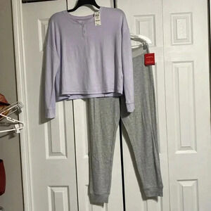 Jenni Intimates top & Wondershop gray pajama set size Large